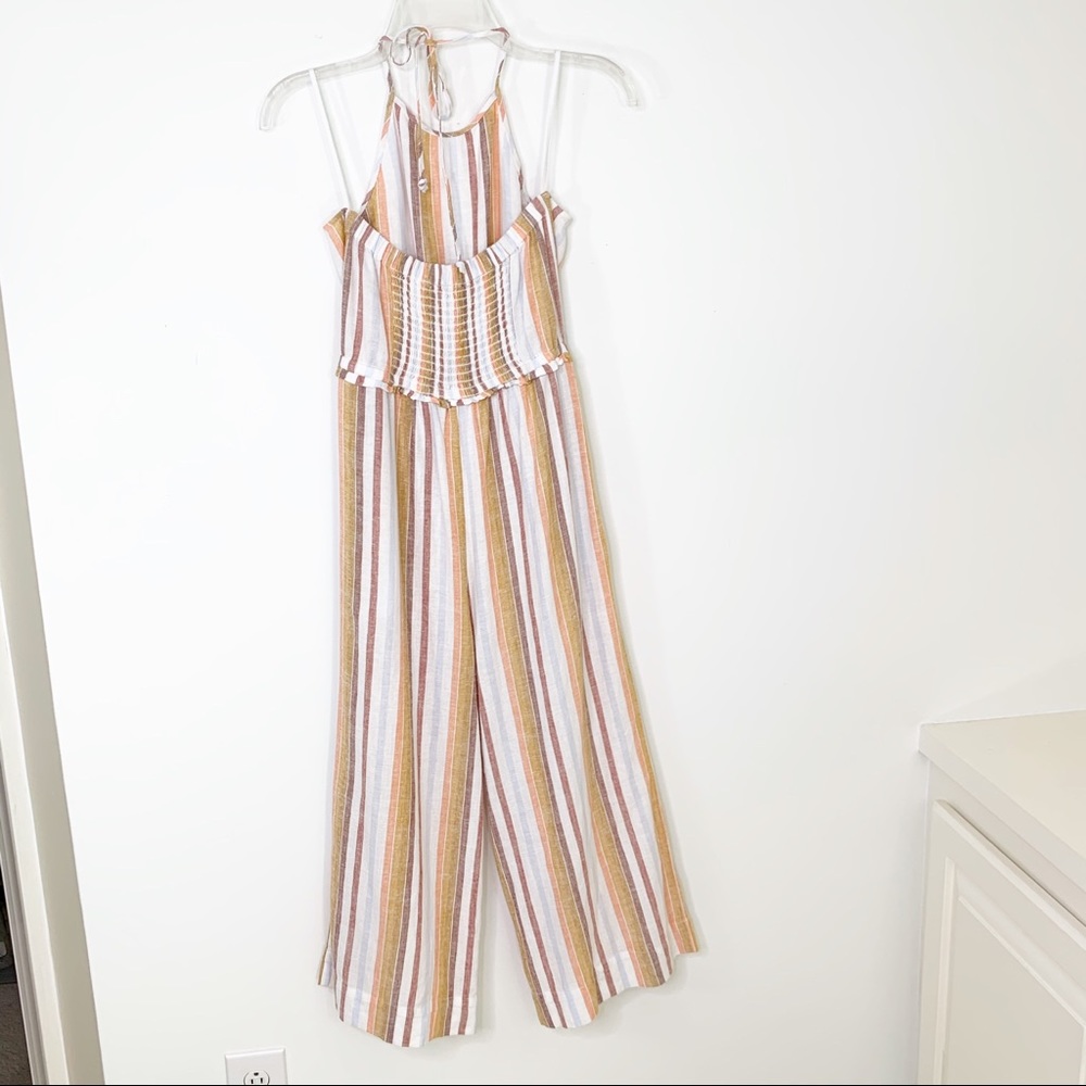 Anthropologie Cloth & Stone Striped Linen Jumpsuit - Picture 9 of 12
